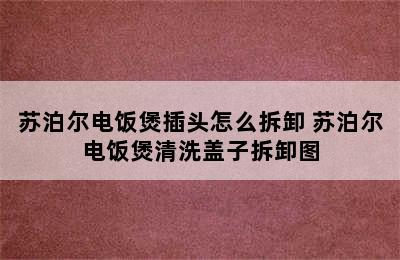 苏泊尔电饭煲插头怎么拆卸 苏泊尔电饭煲清洗盖子拆卸图